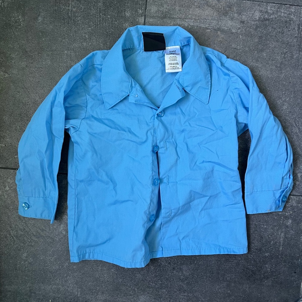 Kids Blue Button Down Shirt